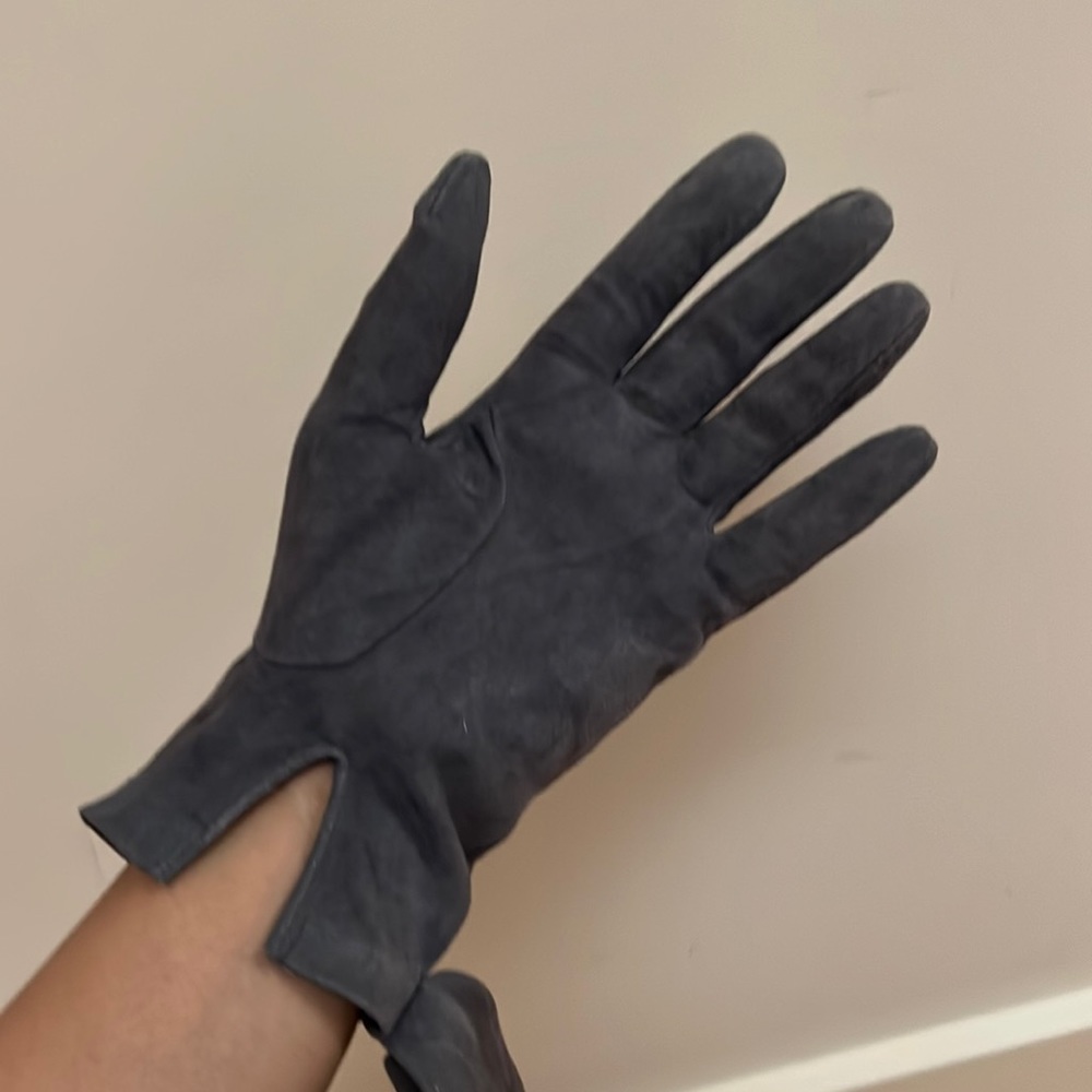 Suede gloves gray